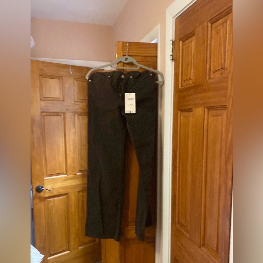 Zara brown subtle animal print relaxed jean